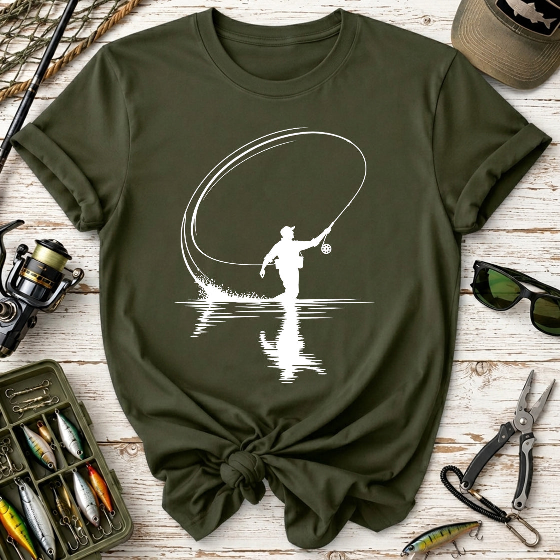 Fly Cast Reflection Fishing T-Shirt