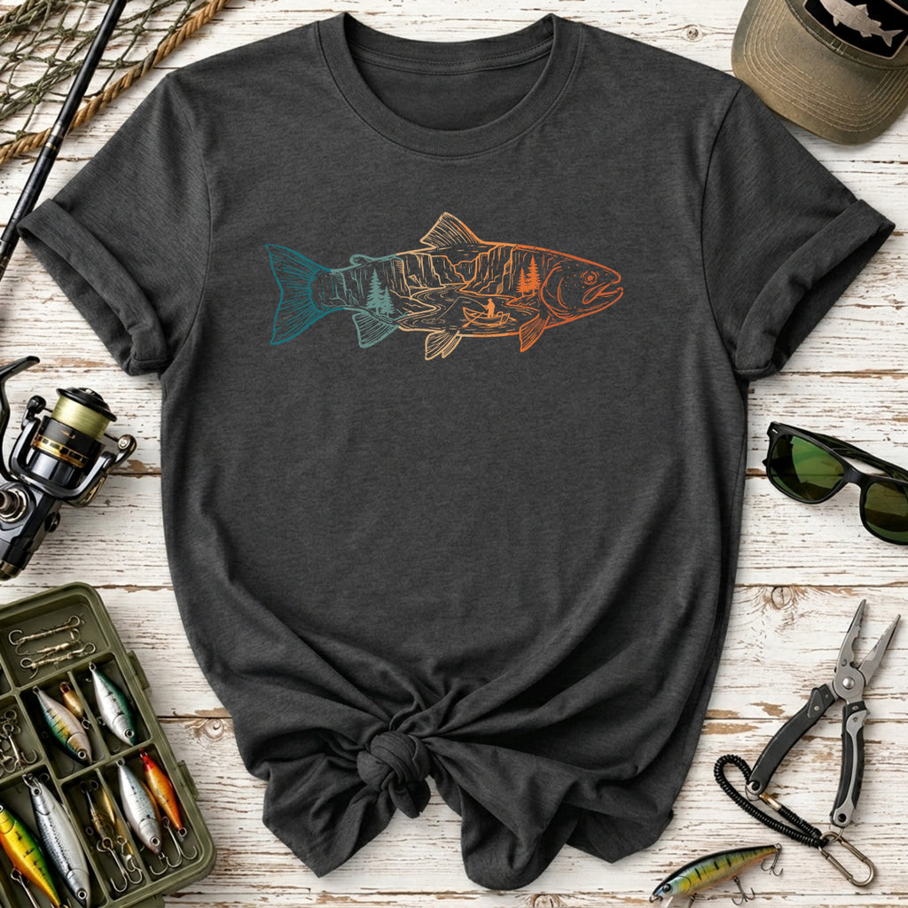 Mountain Fish Graphic T-Shirt