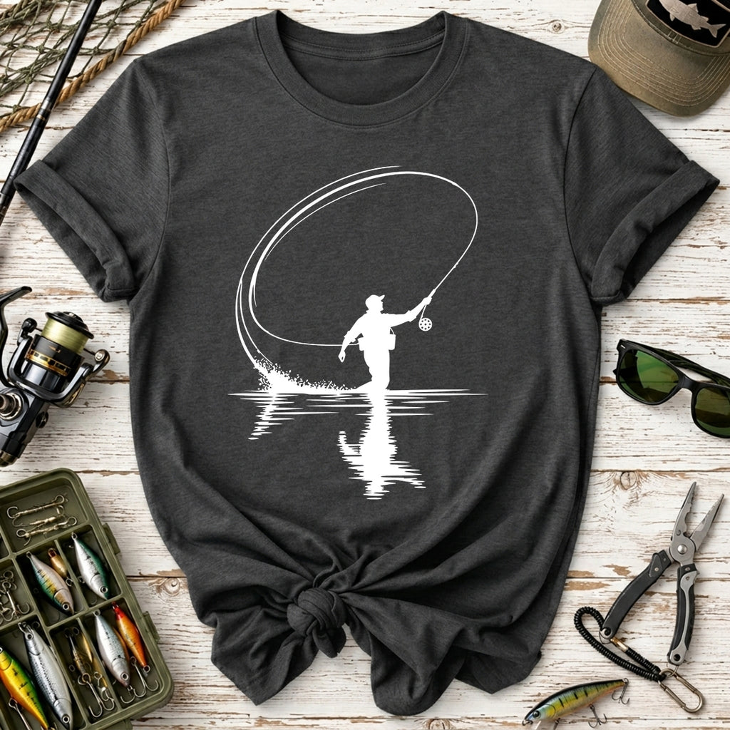 Fly Cast Reflection Fishing T-Shirt
