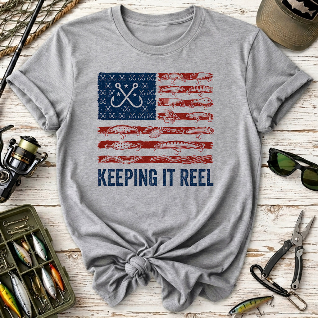 Fishing Flag Keeping It Reel T-Shirt