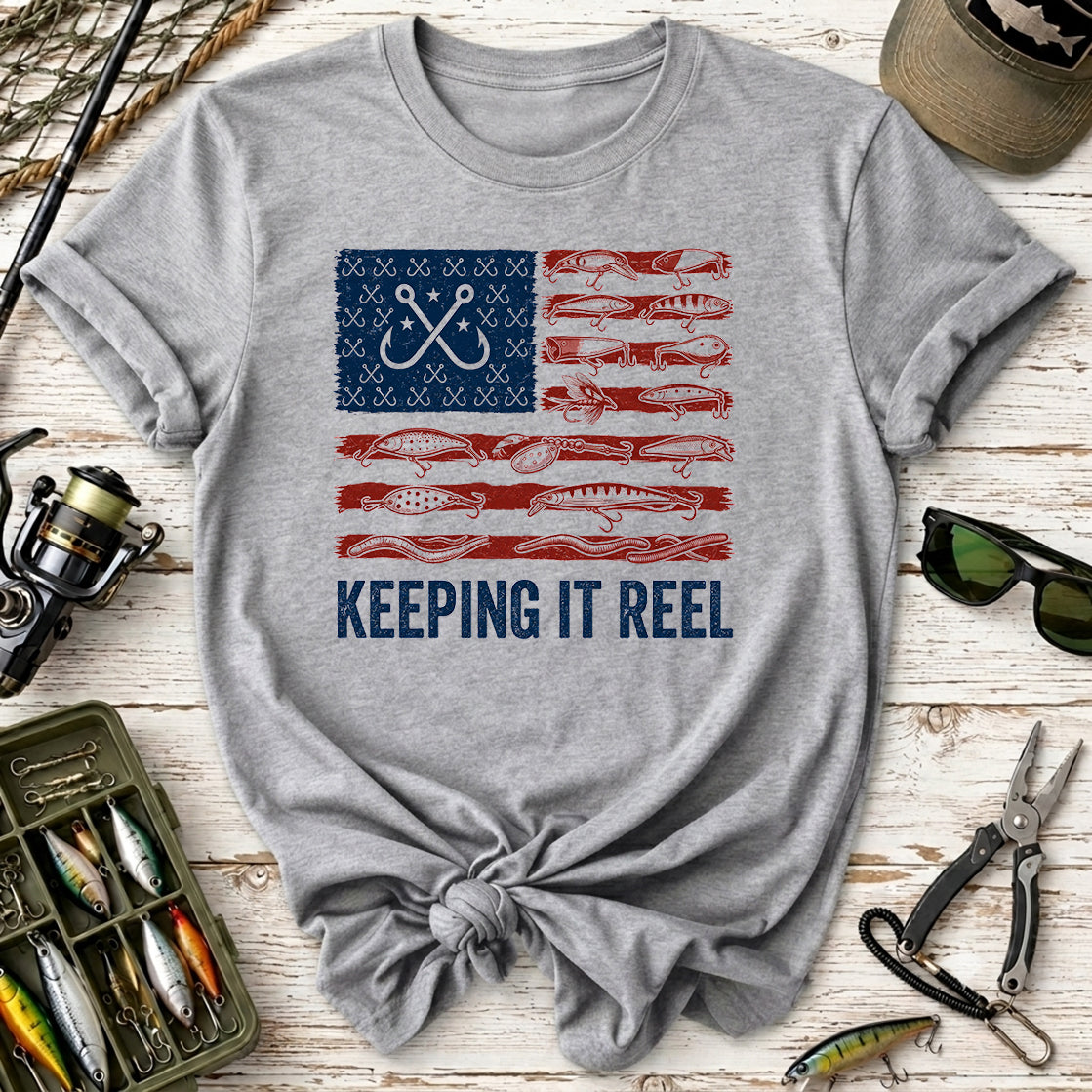 Fishing Flag Keeping It Reel T-Shirt