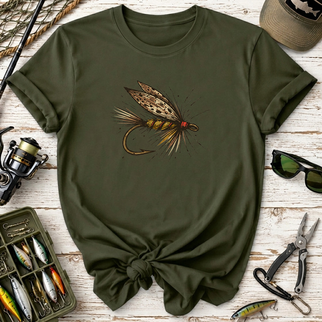Vintage Feather Fly Fishing T-Shirt