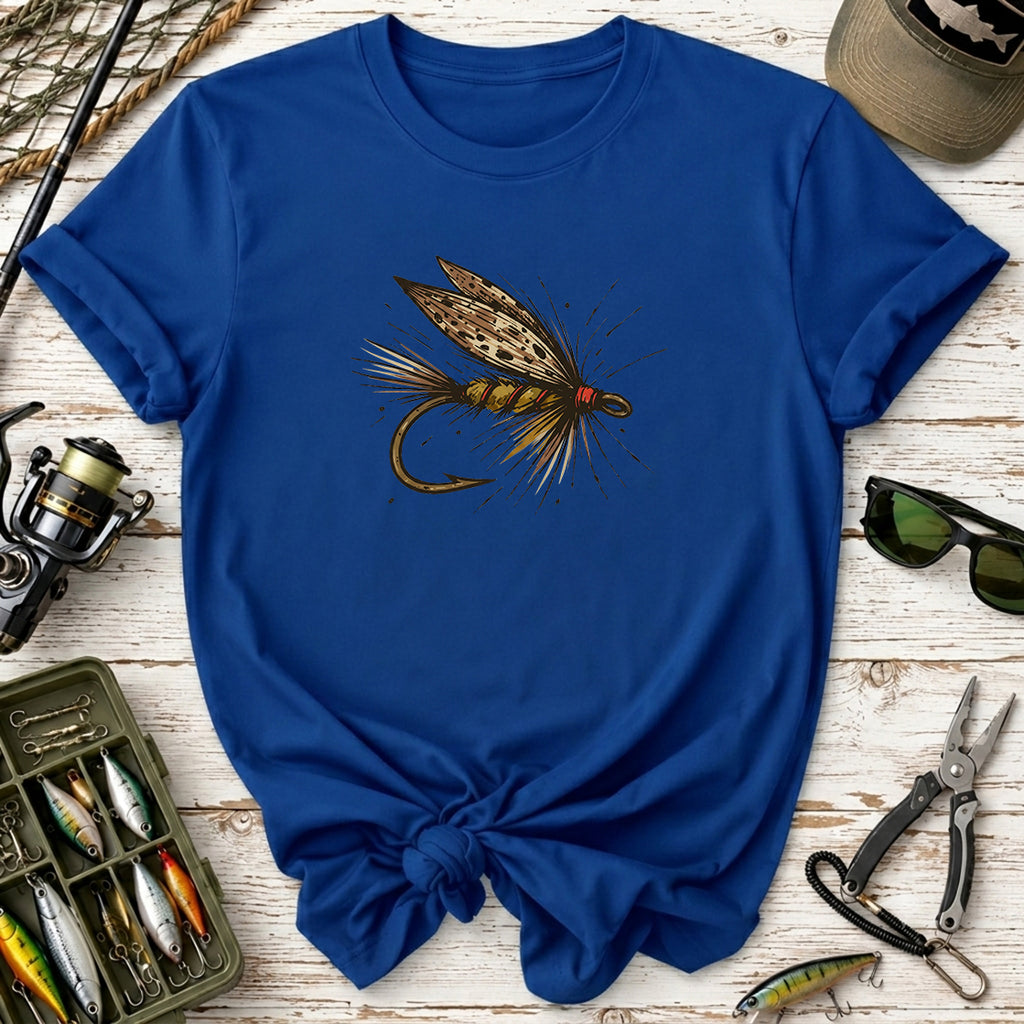 Vintage Feather Fly Fishing T-Shirt