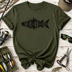 Forest Reflection Fish T‑Shirt –