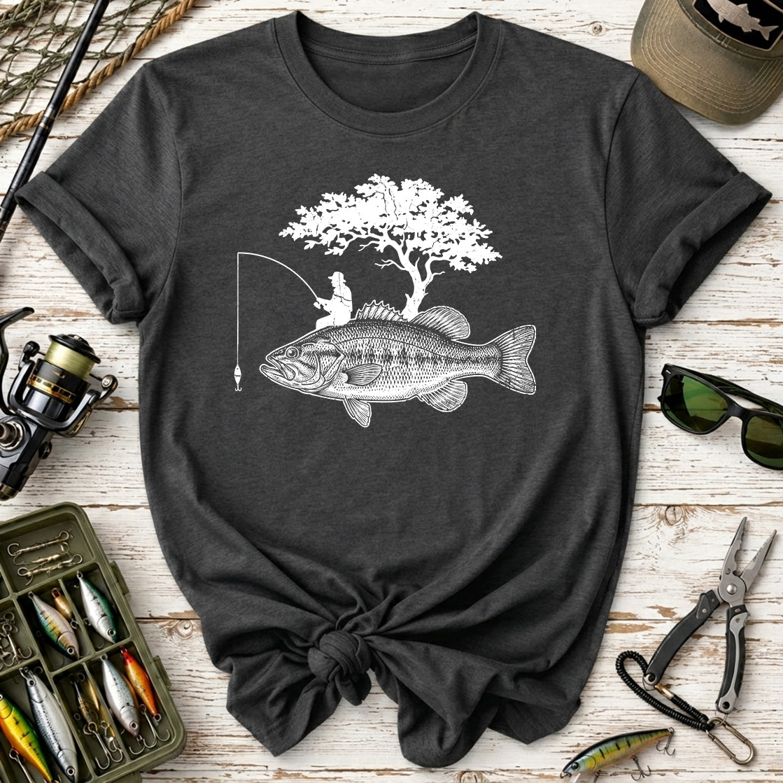 Vintage Angler Bass Fishing T-Shirt