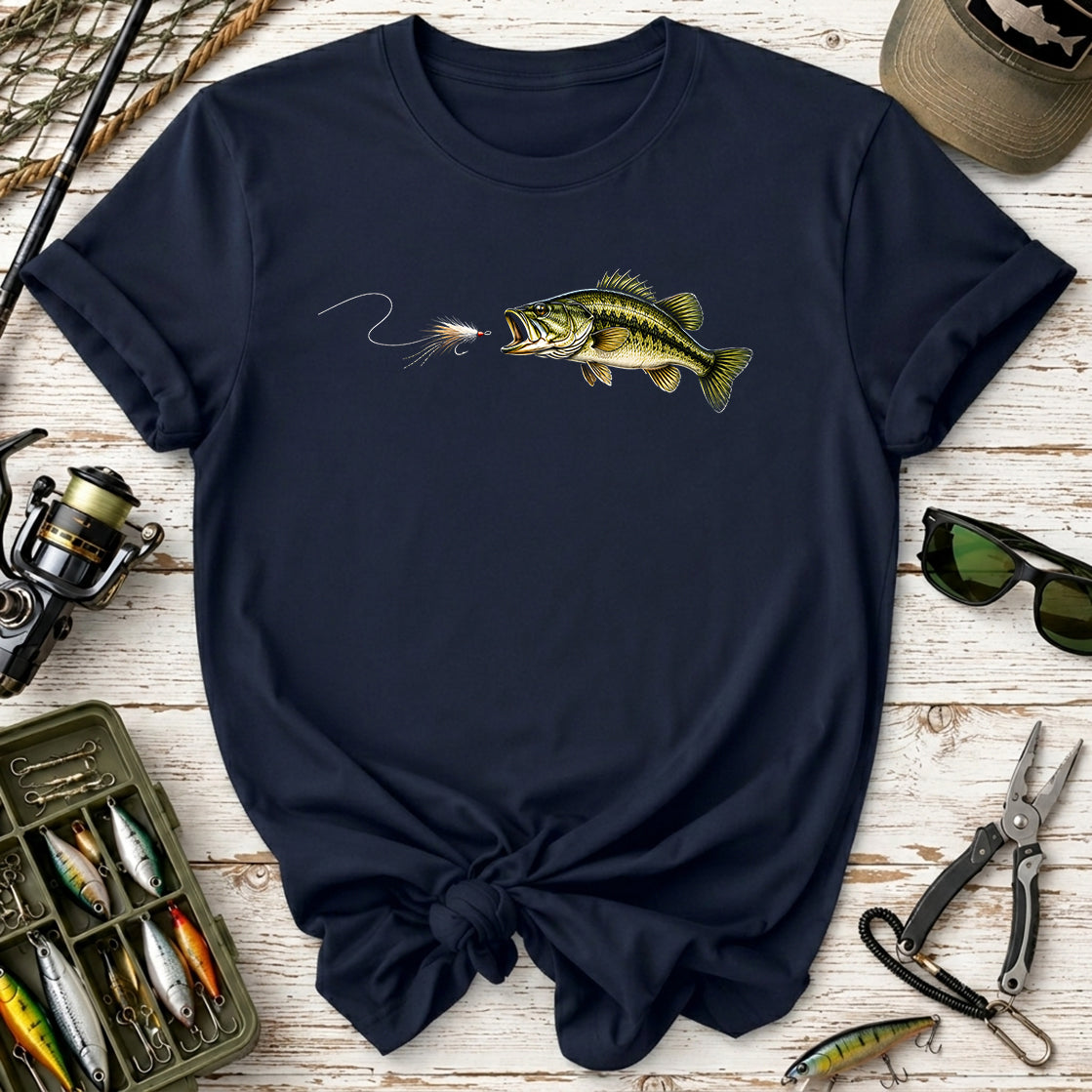 Bass Fishing Fly Lure Graphic T-Shirt