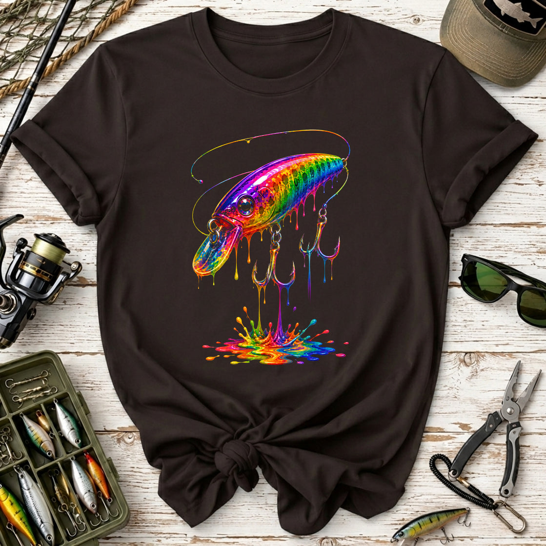 Rainbow Drip Fishing Lure T‑Shirt
