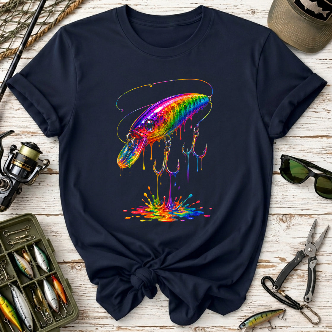 Rainbow Drip Fishing Lure T‑Shirt