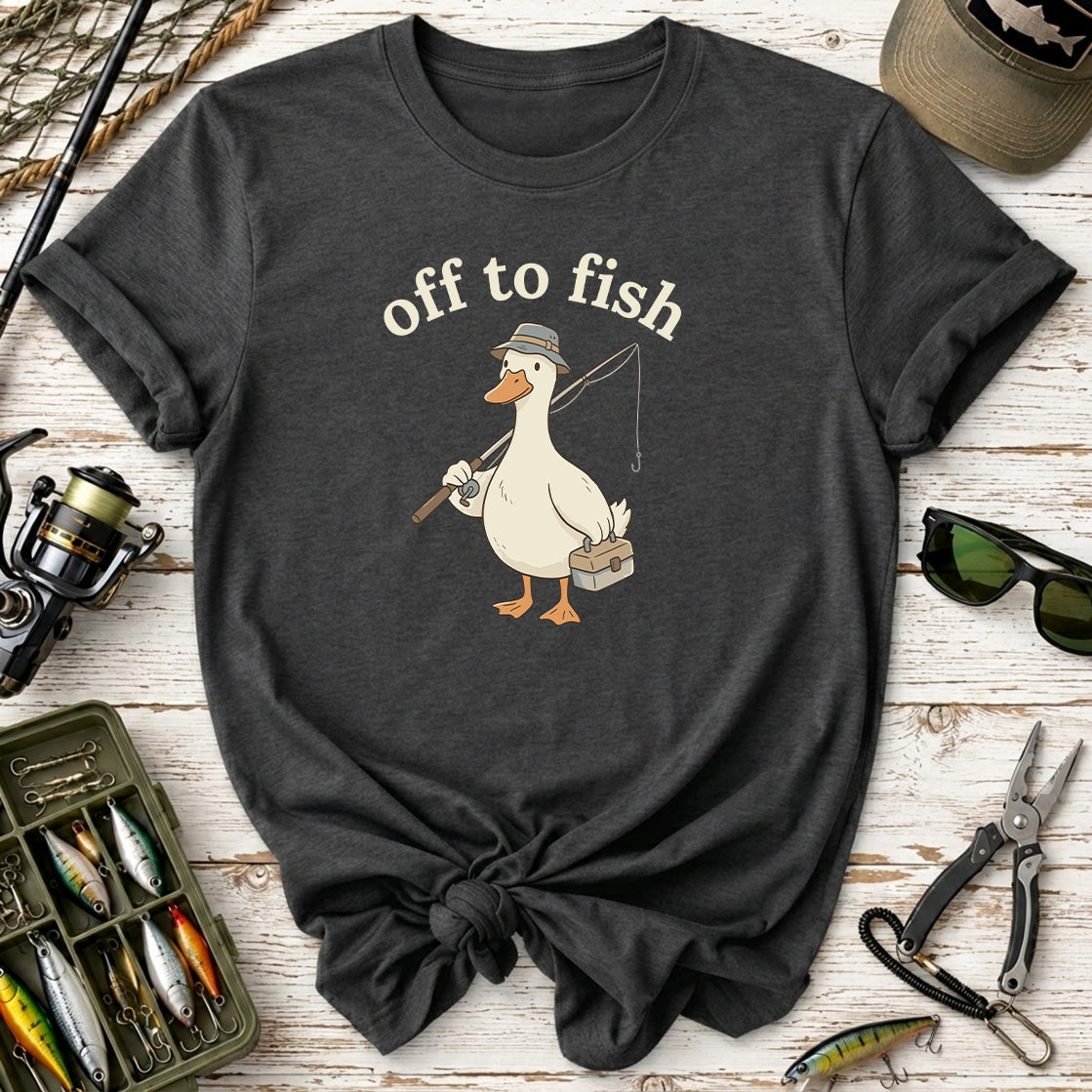 Fishing Goose Off to Fish T-Shirt