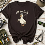 Fishing Goose Off to Fish T-Shirt