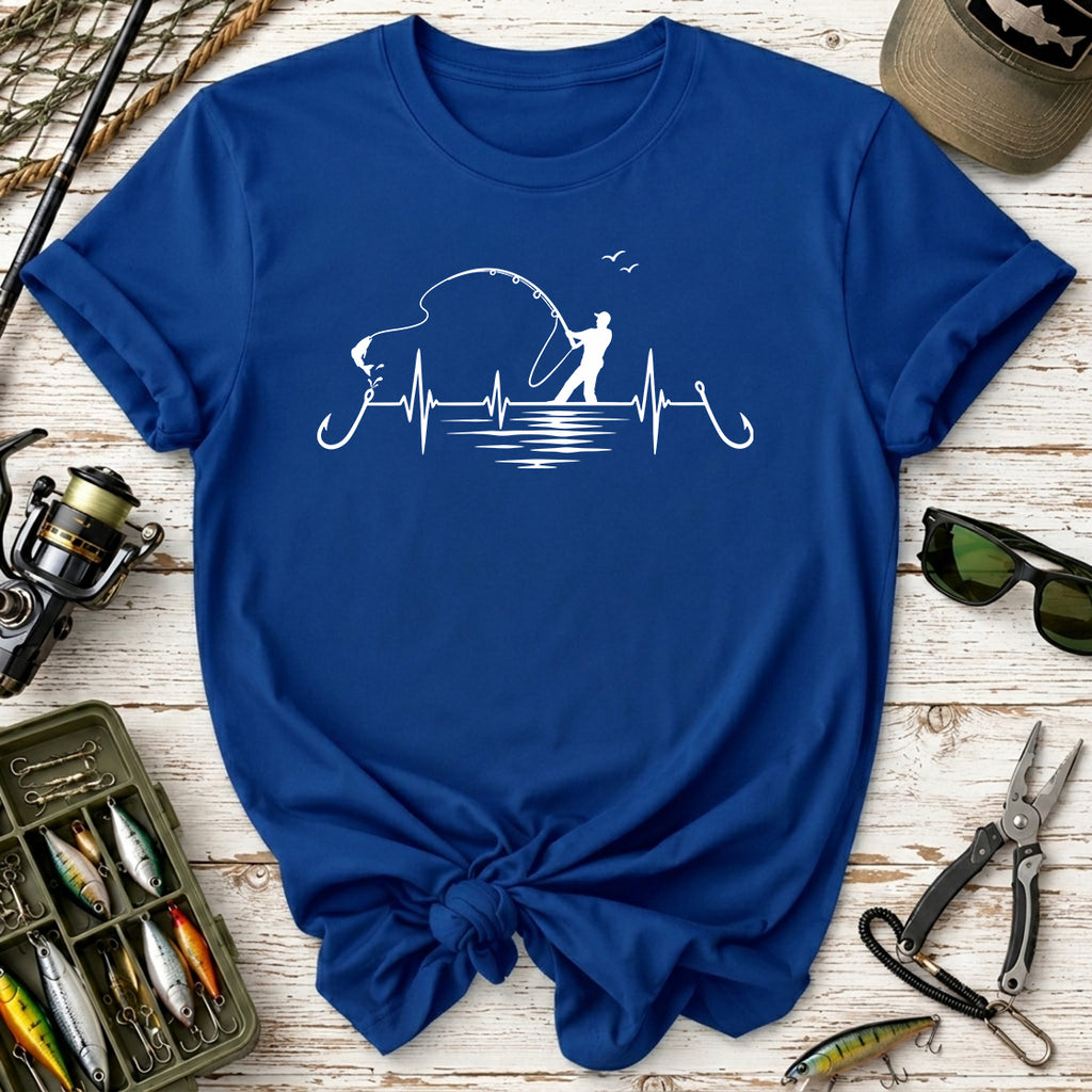 Fishing Heartbeat T-Shirt