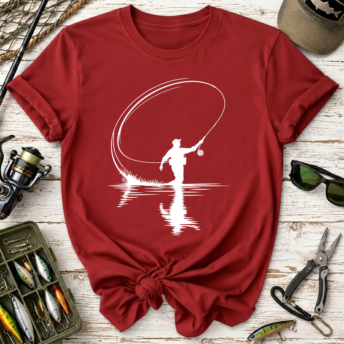 Fly Cast Reflection Fishing T-Shirt