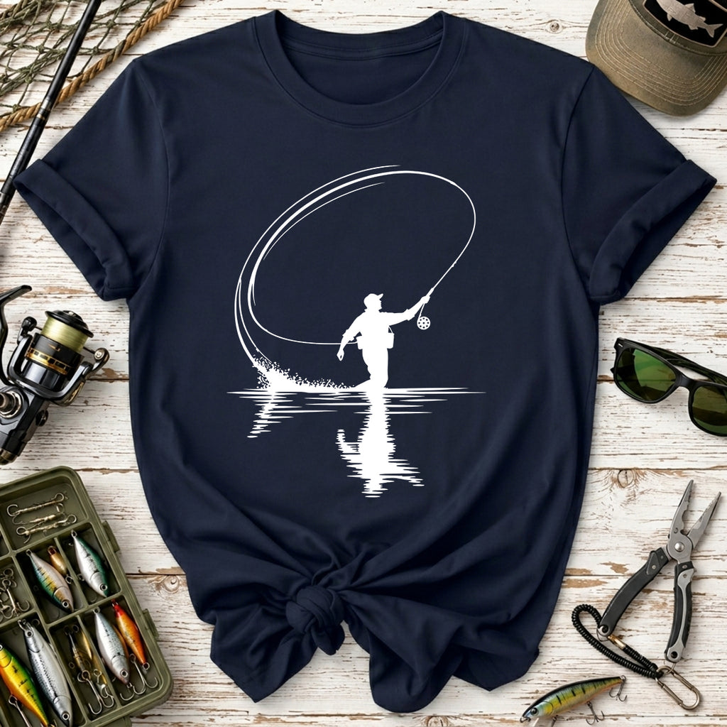 Fly Cast Reflection Fishing T-Shirt