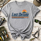 Lake Ontario Vintage Sunset Fishing T-Shirt