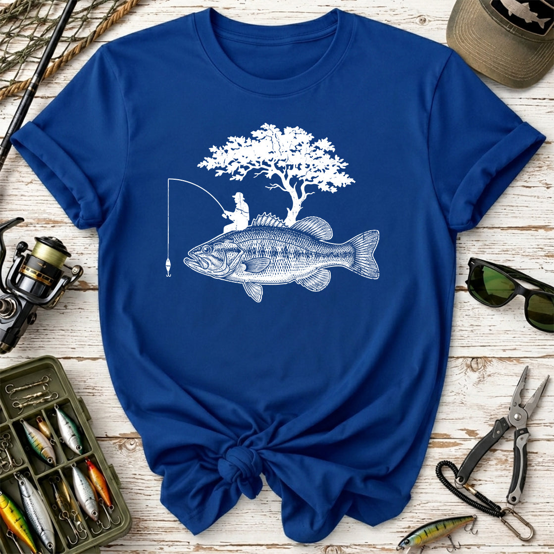 Vintage Angler Bass Fishing T-Shirt