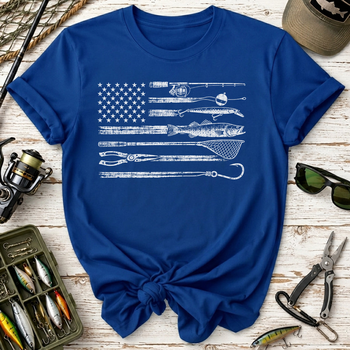 Fishing Gear American Flag T-Shirt