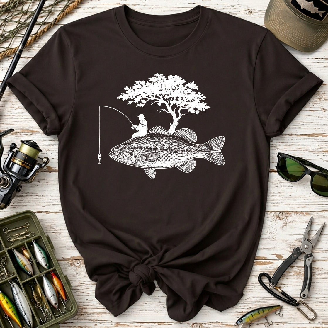 Vintage Angler Bass Fishing T-Shirt