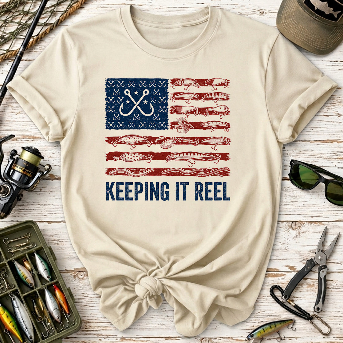 Fishing Flag Keeping It Reel T-Shirt
