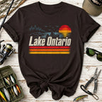 Lake Ontario Vintage Sunset Fishing T-Shirt