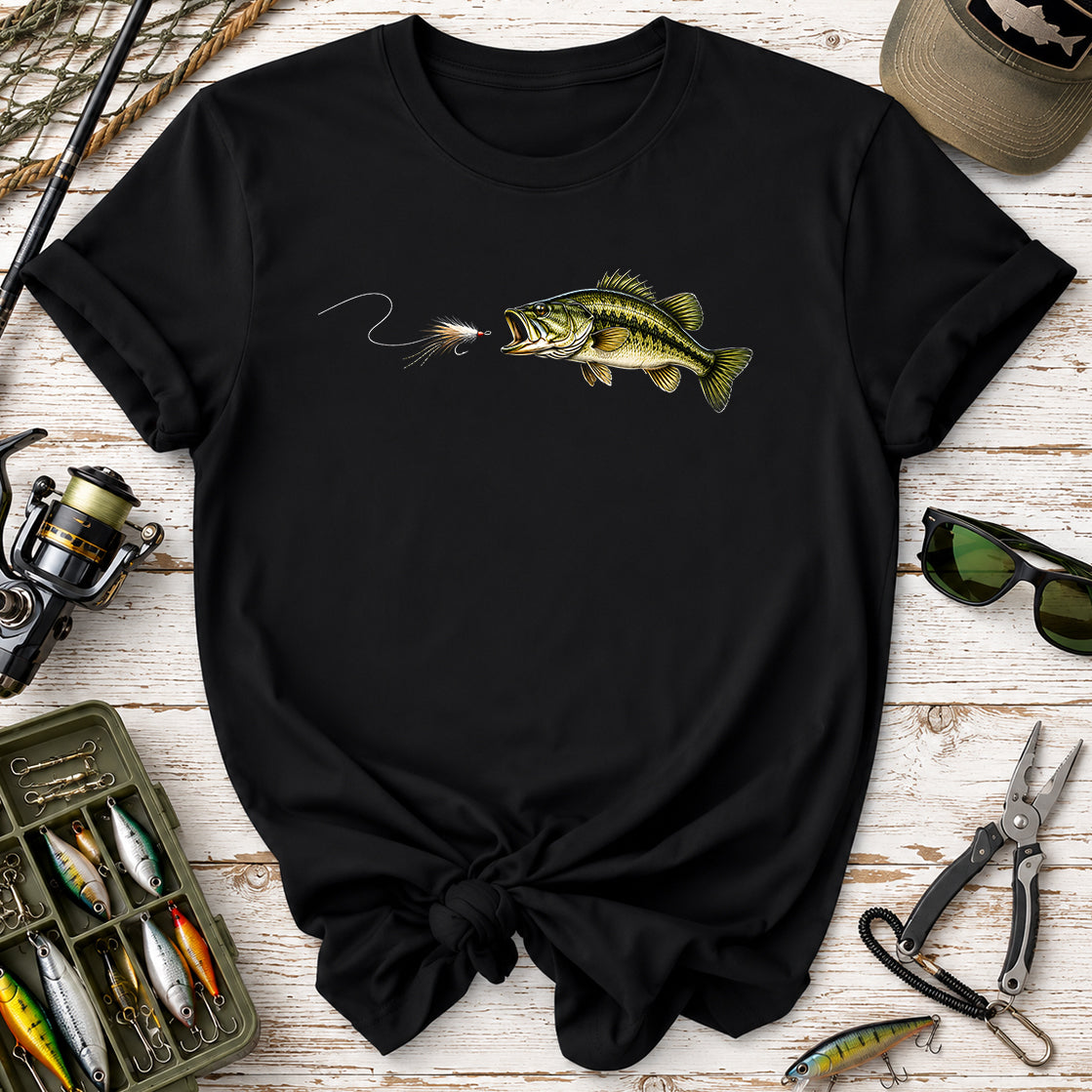 Bass Fishing Fly Lure Graphic T-Shirt