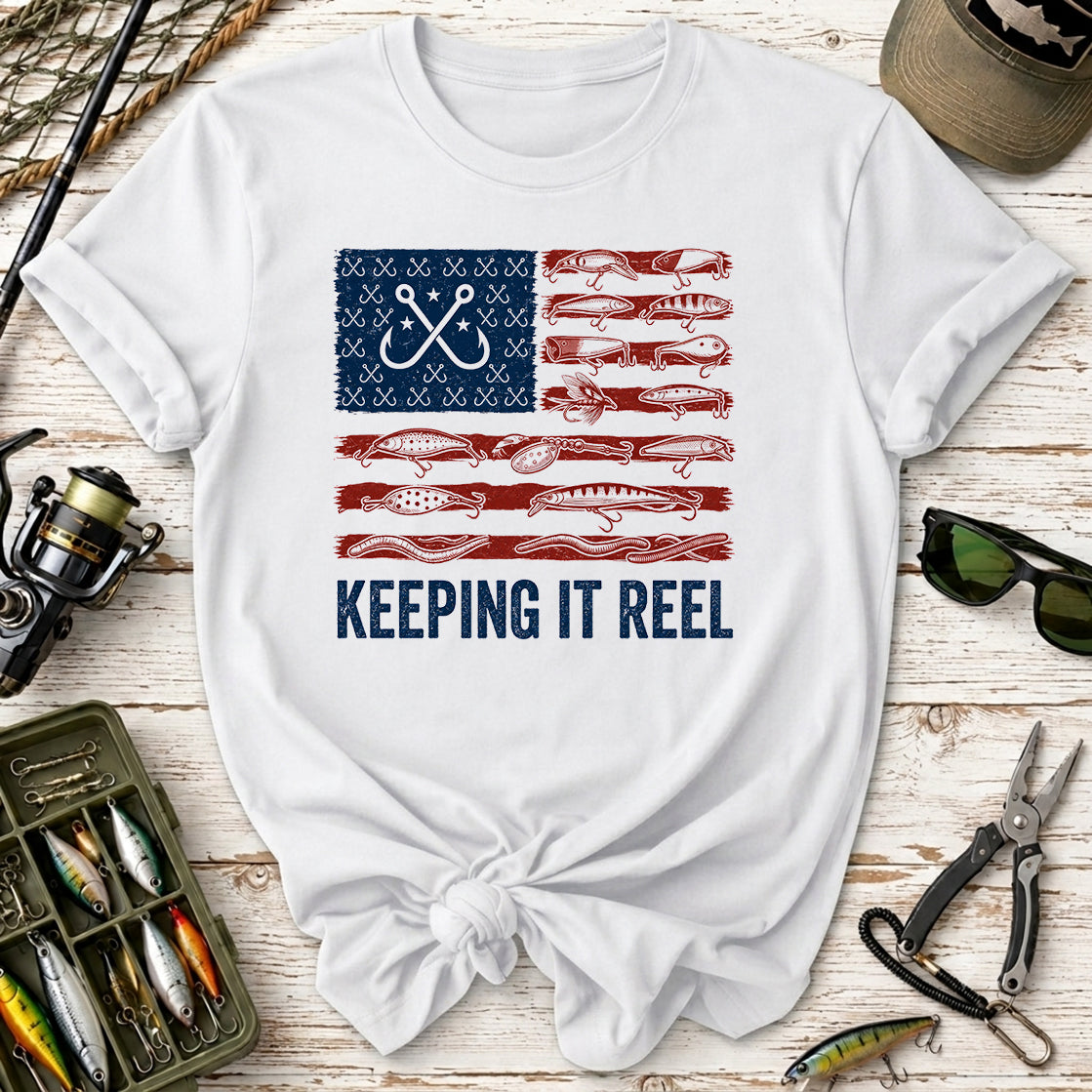 Fishing Flag Keeping It Reel T-Shirt